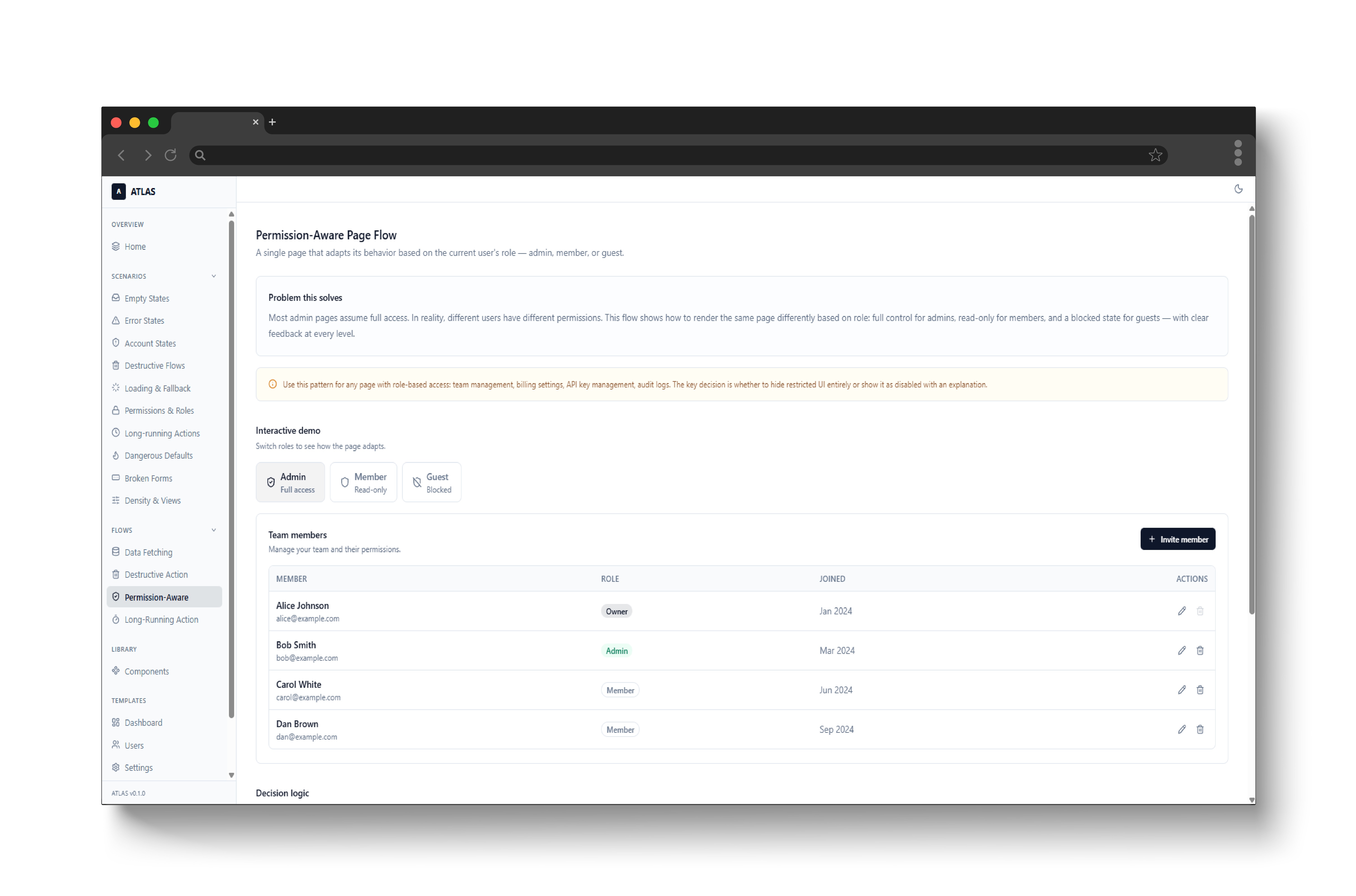 Atlas - Admin UI Toolkit